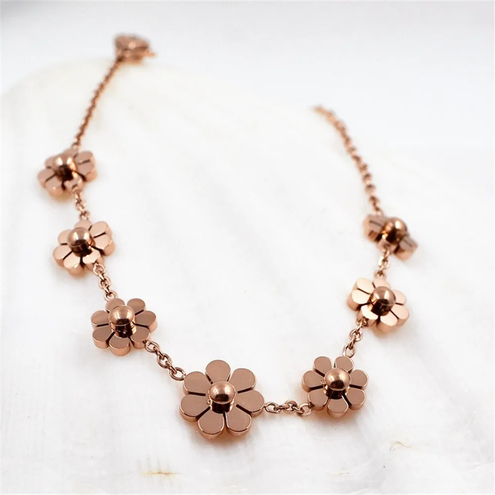 Painted rose gold Flower Pendant Anklet Bracelet Chain Ankel Beach Foot for Women jewelry Gift Chaine Chevil
Painted rose gold Flower Pendant Anklet Bracelet Chain Ankel Beach Foot for Women jewelry Gift Chaine Chevil