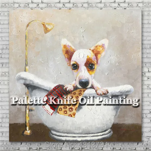 Modern hand-painted oil painting the sitting room the bedroom adornment animal dog3
Modern hand-painted oil painting the sitting room the bedroom adornment animal dog3