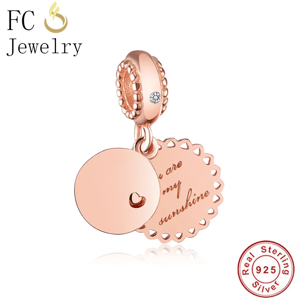 FC Jewelry Fit Original pandora charms Bracelets 925 Sterling Silver Letter You Are My Sunshine Rose Gold Color diy making gift
FC Jewelry Fit Original pandora charms Bracelets 925 Sterling Silver Letter You Are My Sunshine Rose Gold Color diy making gift