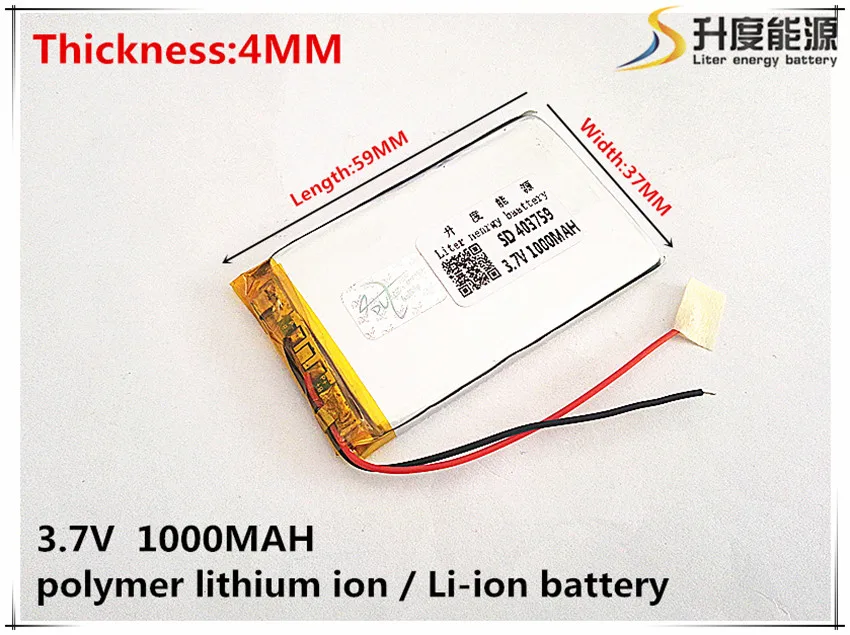 3,7 V 1000mAh 403759 литий-полимерный литий-ионный аккумулятор для Mp3 MP4 MP5 GPS PSP mobile bluetooth
3,7 V 1000mAh 403759 литий-полимерный литий-ионный аккумулятор для Mp3 MP4 MP5 GPS PSP mobile bluetooth