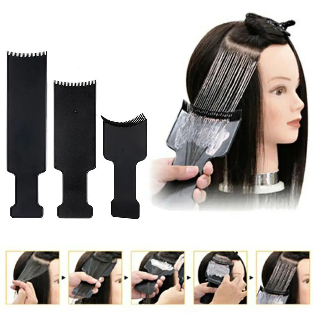 3Pcs Pro Salon DIY Highlighting Colouring Hair Dyeing Tint Long Coating Plate Board Barber Design Styling Accessories Tools
3Pcs Pro Salon DIY Highlighting Colouring Hair Dyeing Tint Long Coating Plate Board Barber Design Styling Accessories Tools