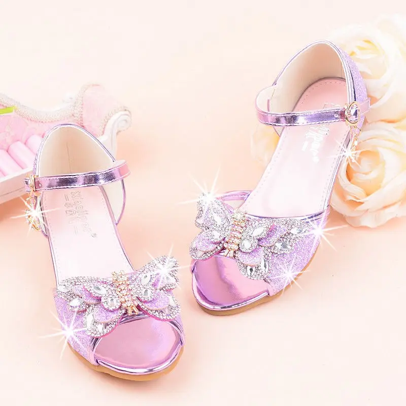 Girls High Heels Summer New Princess Sandals Rhinestone Butterfly Children Performance Shoes Kids Dance Student Show Shoes 26-37
Girls High Heels Summer New Princess Sandals Rhinestone Butterfly Children Performance Shoes Kids Dance Student Show Shoes 26-37