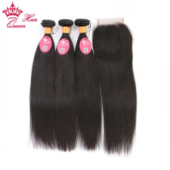 Queen Hair Products Indian Straight Human Hair Bundles with Closure 3 Bundles With LacClosure Natural Color Remy Hair Extensions
Queen Hair Products Indian Straight Human Hair Bundles with Closure 3 Bundles With LacClosure Natural Color Remy Hair Extensions