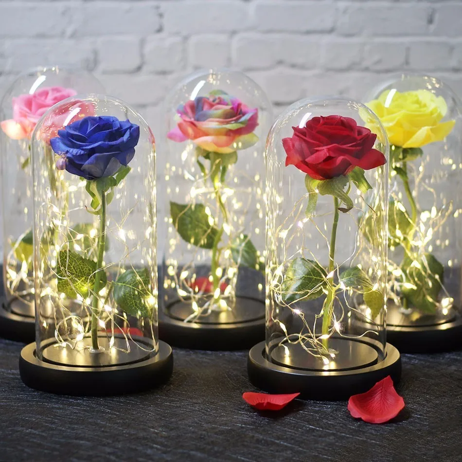 Romance Eternal Life Flower Glass Cover Beauty And Beast Rose Led Battery Lamp Birthday Valentine's Day Mother Gifts Home Decor
Romance Eternal Life Flower Glass Cover Beauty And Beast Rose Led Battery Lamp Birthday Valentine's Day Mother Gifts Home Decor
