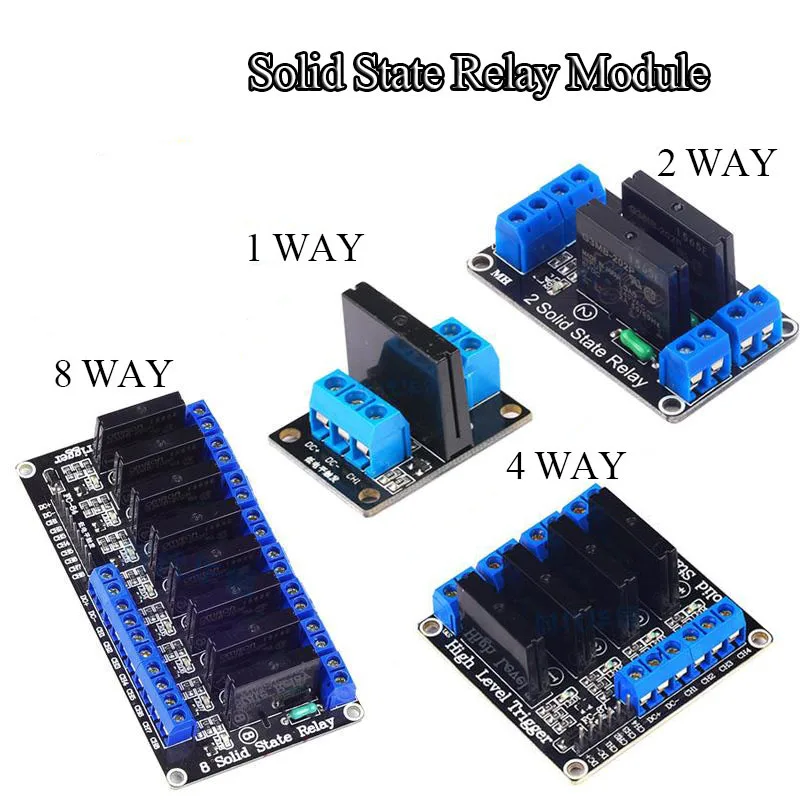

Smart Electronics 1/2/4/8 Channel 5V DC Relay Module Solid State High Low Level G3MB-202P Relay SSR AVR DSP for arduino Diy Kit