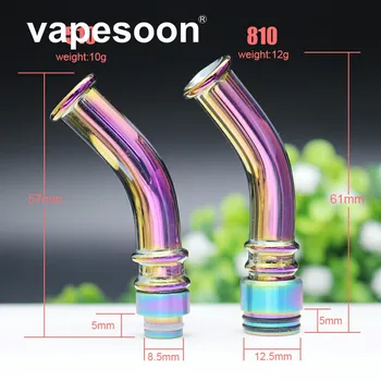 Rainbow 510/810 drip tip Long Curved bent Glass drip tip for 510/810 thread Atomizer tank vape
Rainbow 510/810 drip tip Long Curved bent Glass drip tip for 510/810 thread Atomizer tank vape