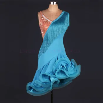 New style Latin dance costume spandex tassel stones latin dance dress for women latin dance competition dresses 2XS-6XL
New style Latin dance costume spandex tassel stones latin dance dress for women latin dance competition dresses 2XS-6XL