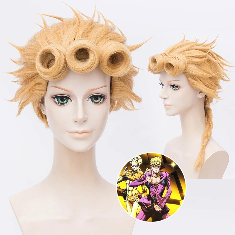 Tokyo JoJo's Bizarre Adventure Giorno Giovanna cosplay Wig role play Styled golden Hair GIOGIO hair costumes
Tokyo JoJo's Bizarre Adventure Giorno Giovanna cosplay Wig role play Styled golden Hair GIOGIO hair costumes