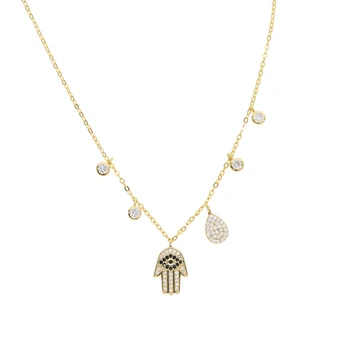 925 sterling silver charm charming necklace for women lovely cute tear drop cz dots hamsa hand charms link chain collar
925 sterling silver charm charming necklace for women lovely cute tear drop cz dots hamsa hand charms link chain collar