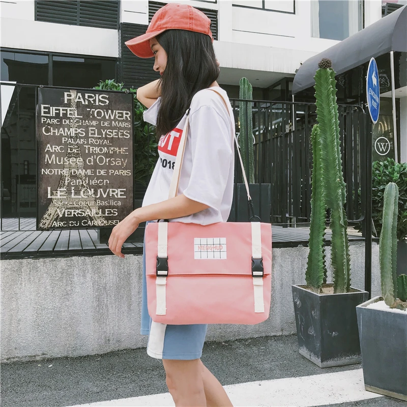 Menghuo Top Quality Women Canvas Backpack Bookbag Female Dual Purpose Shoulder Bag Daily Travel Backpacks Crossbody Bags Mochila (1)