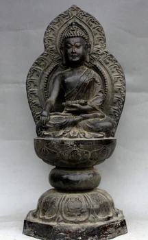 USPS to USA S2527 16" Old Tibet Buddhism Purple Bronze Seat Shakyamuni Amitabha Buddha Statue
USPS to USA S2527 16" Old Tibet Buddhism Purple Bronze Seat Shakyamuni Amitabha Buddha Statue