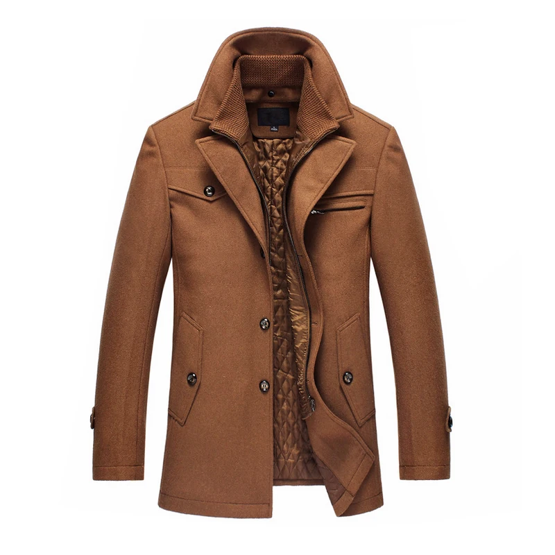 New Men's Thick Padded Jacket Coat Men Winter Padded Wool Jackets Coats Removable Quilted Lining Button Wool Blends Pea Coat
New Men's Thick Padded Jacket Coat Men Winter Padded Wool Jackets Coats Removable Quilted Lining Button Wool Blends Pea Coat