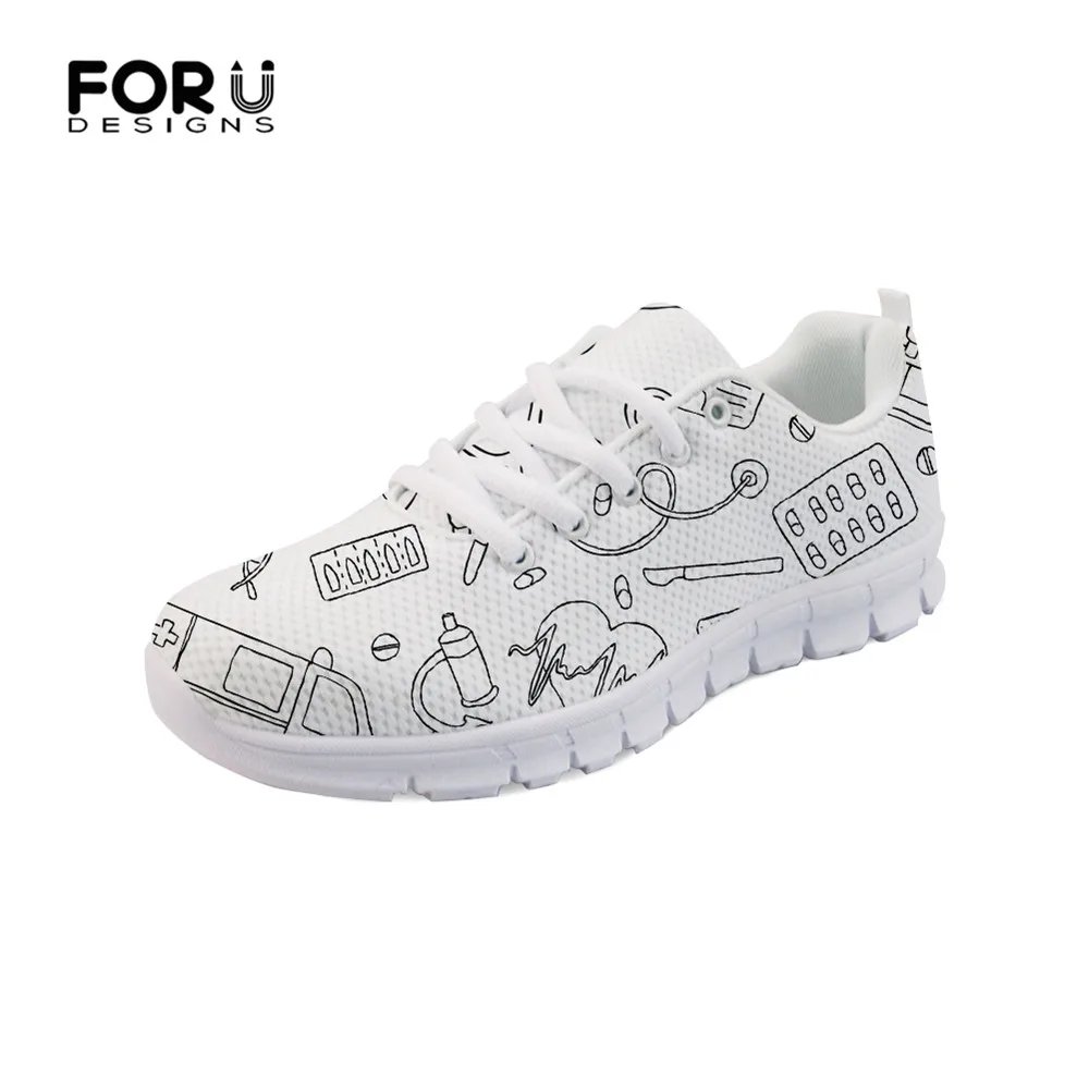 FORUDESIGNS Women Comfortable Lacing Flat Shoes Medical/Nurse Pattern Women Casual Sneakers Comfortable Mesh Teen Girls Zapatos
FORUDESIGNS Women Comfortable Lacing Flat Shoes Medical/Nurse Pattern Women Casual Sneakers Comfortable Mesh Teen Girls Zapatos