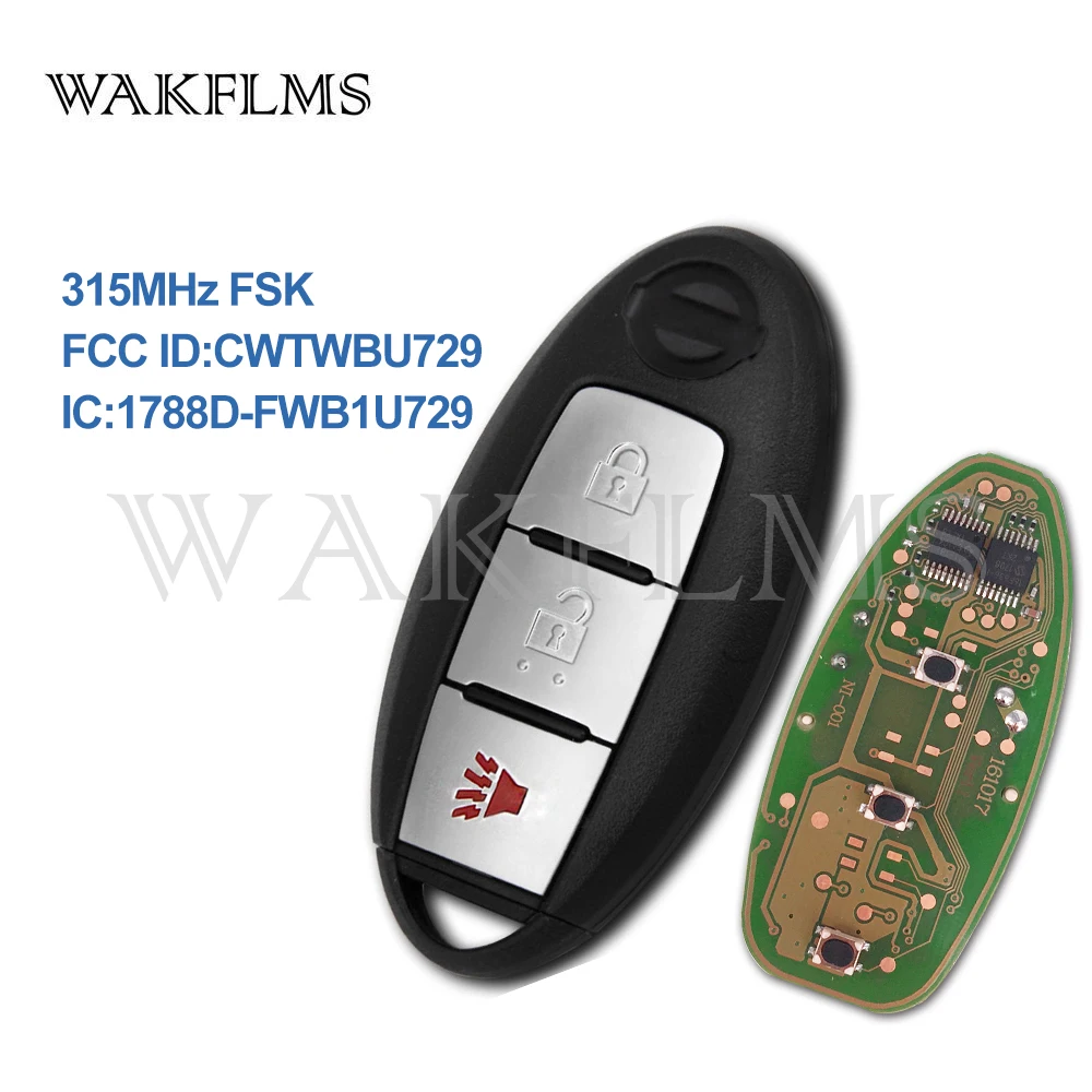 3 buttons smart card key for Nissan 315MHz chip 370Z Cube Juke Pathfinder Rogue Versa 2008 2009 2010 2011 2012 CWTWBU729
3 buttons smart card key for Nissan 315MHz chip 370Z Cube Juke Pathfinder Rogue Versa 2008 2009 2010 2011 2012 CWTWBU729