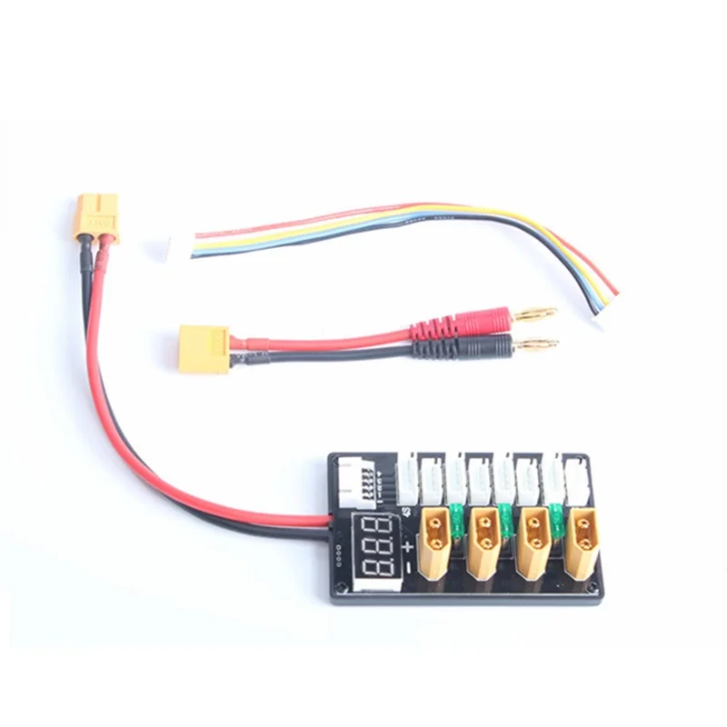 Новая параллельная зарядная плата для аккумулятора 4 канала 3s 4s Lipo XT60 банановая