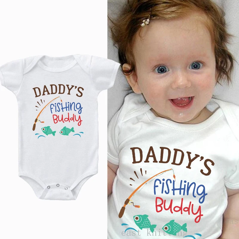 DERMSPE Casual Newborn Baby Boy Girl Short Sleeve Letter Print Daddy's Fishing Buddy Romper Outfits Baby Clothes White
DERMSPE Casual Newborn Baby Boy Girl Short Sleeve Letter Print Daddy's Fishing Buddy Romper Outfits Baby Clothes White