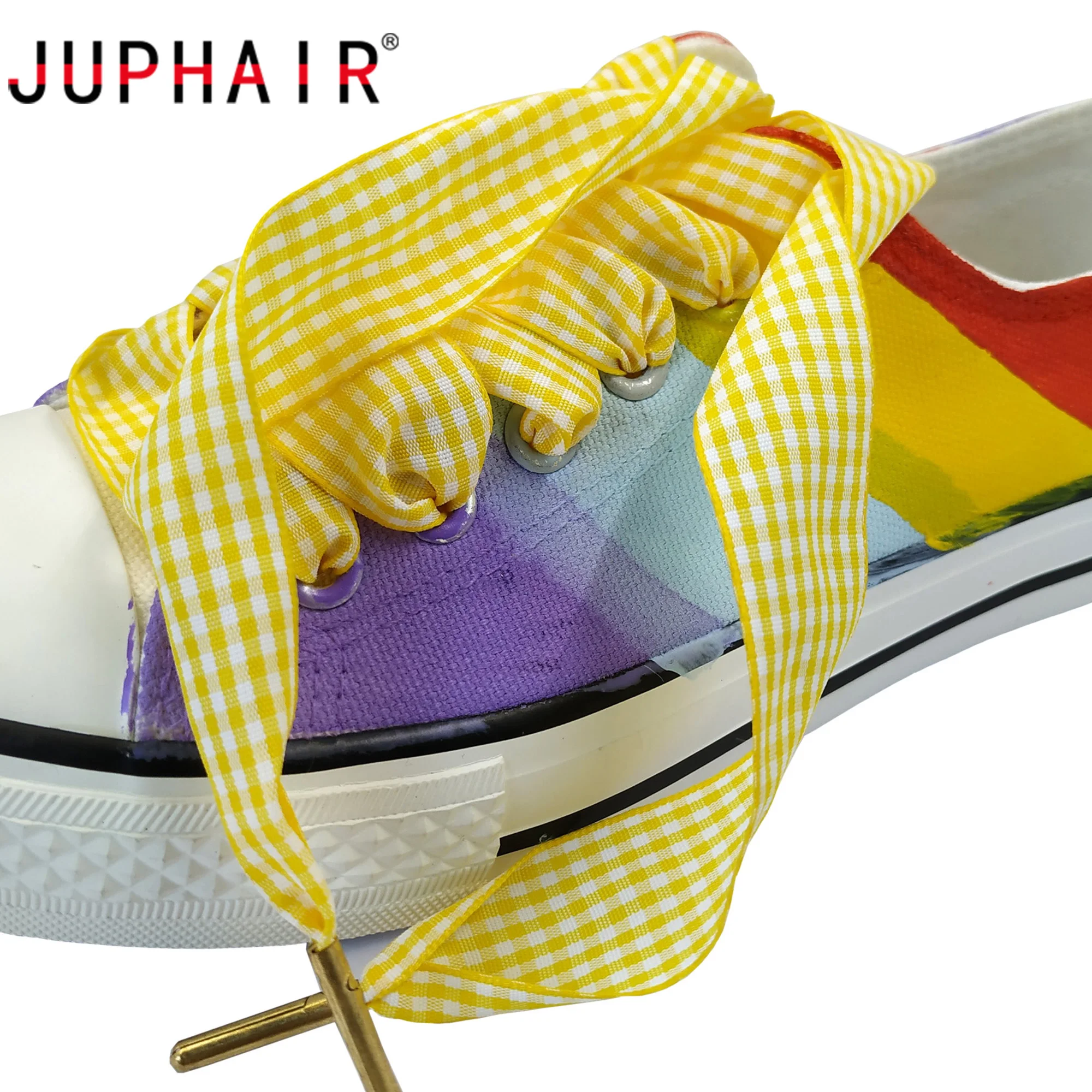 JUPHAIR Cheap British Style Colored Plaid Shoelaces with Gold Metal Tips for Women Shoes Flat Ribbon Shoe Laces 2.5 W L 120cm
JUPHAIR Cheap British Style Colored Plaid Shoelaces with Gold Metal Tips for Women Shoes Flat Ribbon Shoe Laces 2.5 W L 120cm