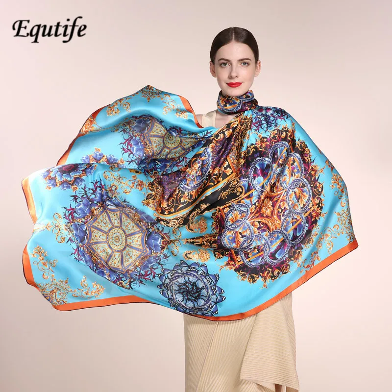 All-match Women Luxury Brand Silk Scarf Square Size Digital Printing Scarves Top-grade Sunscreen Beach Pashmina Shawl AA01809
All-match Women Luxury Brand Silk Scarf Square Size Digital Printing Scarves Top-grade Sunscreen Beach Pashmina Shawl AA01809