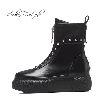 Arden Furtado 2019 autumn winter flat platform 6cm zipper fashion wedges women ankle boots white rivets matin boots ladies new
Arden Furtado 2019 autumn winter flat platform 6cm zipper fashion wedges women ankle boots white rivets matin boots ladies new