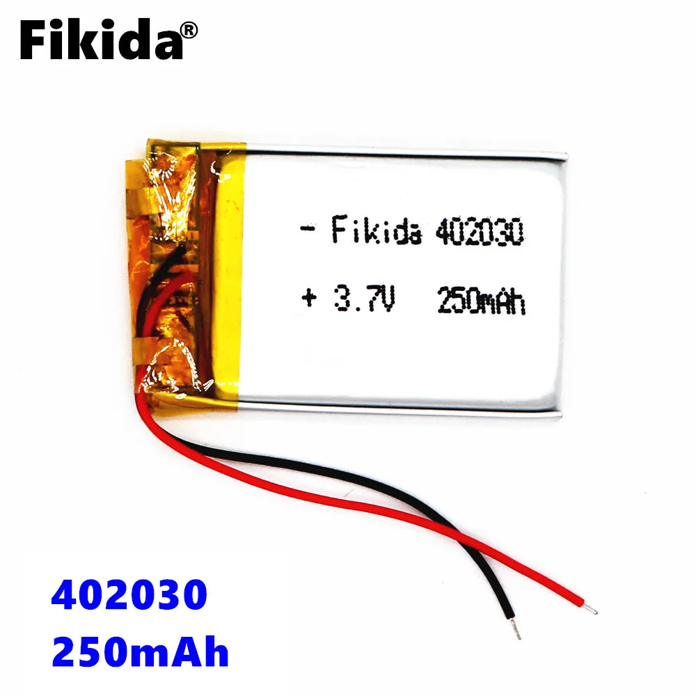 Fikida полимерная литиевая батарея 3 7 V 402030 042030 250mah может быть настроена оптовая