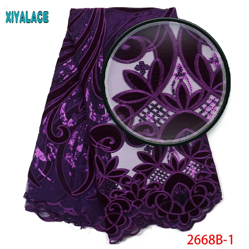 Nigerian Lace Fabric 2019 High Quality Lace purple Velve Lace Fabric Embrodiery Sequins Lace fabric african women dress 2668b
Nigerian Lace Fabric 2019 High Quality Lace purple Velve Lace Fabric Embrodiery Sequins Lace fabric african women dress 2668b