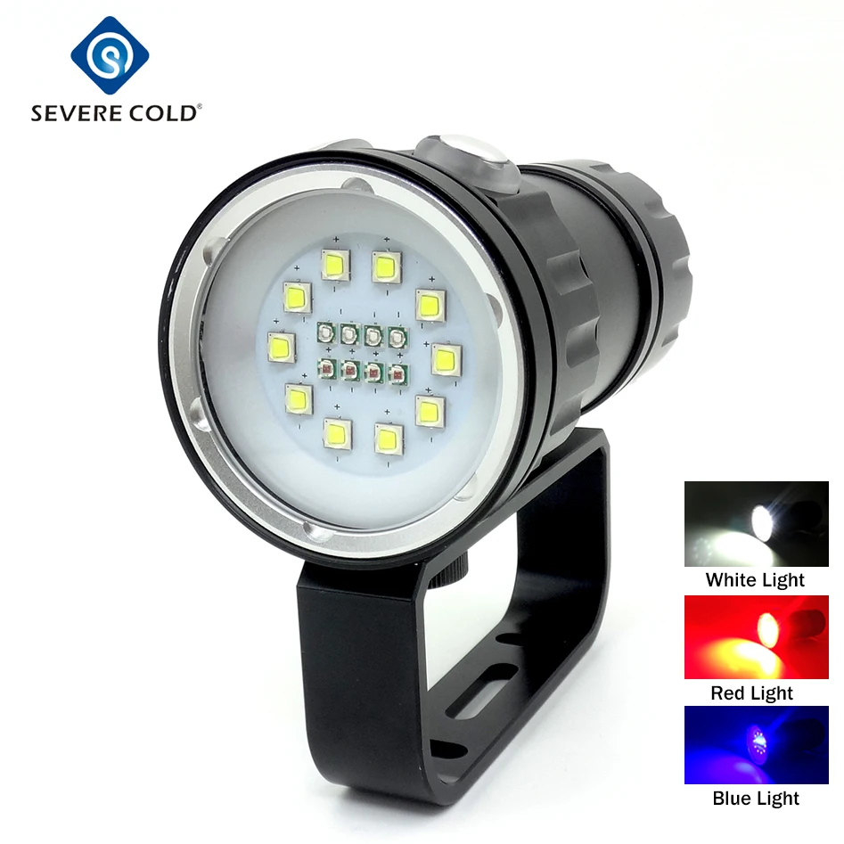 White XML2+Red/Blue Light LED Photography Video LED Diving Flashlight Photo Fill Light 18650 Battery Photography Dive Lamp
White XML2+Red/Blue Light LED Photography Video LED Diving Flashlight Photo Fill Light 18650 Battery Photography Dive Lamp