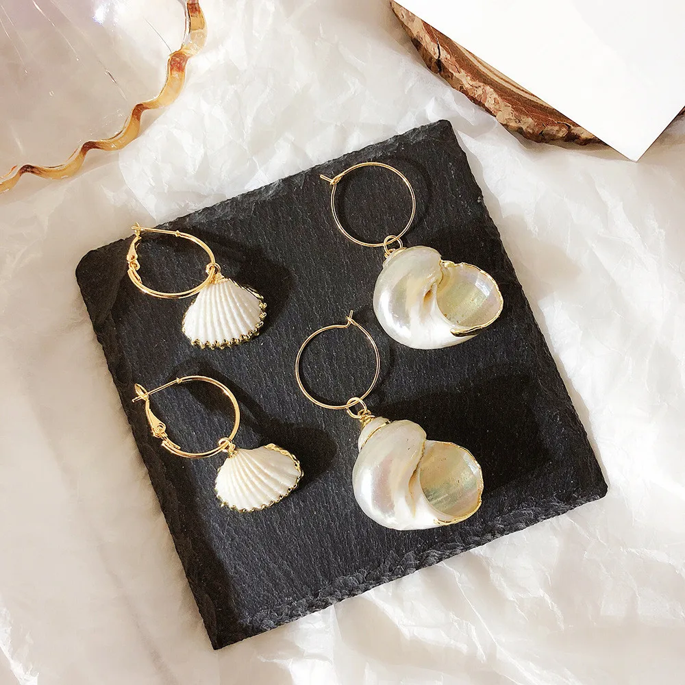Delicate Natural Sea Shell Pearl Circle Earrings Gold Color Summer Beach Eardrop Nail Conch Earrings For Woman Shell Jewelry
Delicate Natural Sea Shell Pearl Circle Earrings Gold Color Summer Beach Eardrop Nail Conch Earrings For Woman Shell Jewelry