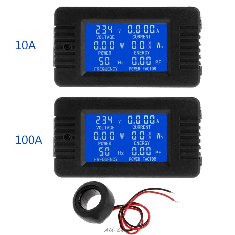 6in1 Digital AC 80~260V Power Energy Monitor Voltage Current KWh Watt Meter 100A 10A
6in1 Digital AC 80~260V Power Energy Monitor Voltage Current KWh Watt Meter 100A 10A