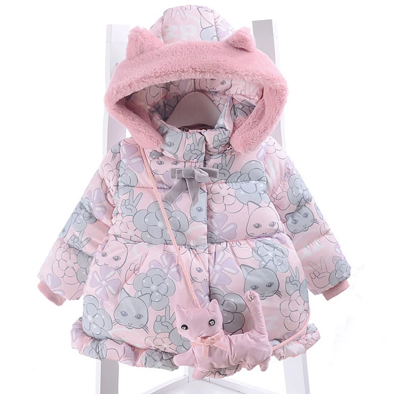 DZIECKO 2018 Warm Thick Parkas For Girls Children's Parkas With Bags Winter Jackets Coats Cute Cat Print Fur Collar Down Parkas
DZIECKO 2018 Warm Thick Parkas For Girls Children's Parkas With Bags Winter Jackets Coats Cute Cat Print Fur Collar Down Parkas