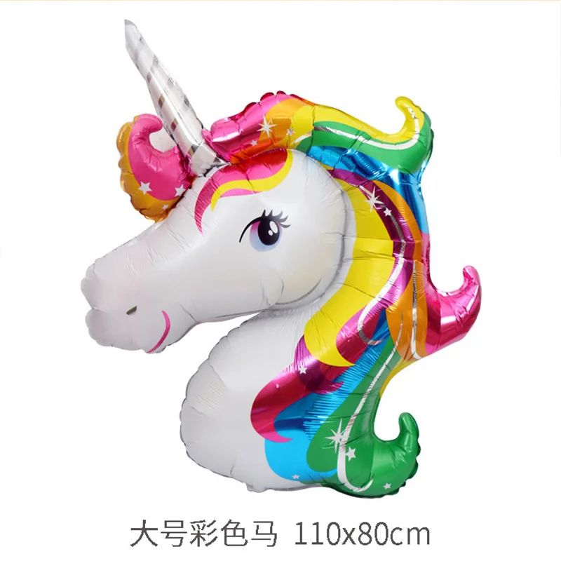 110 * 80cm Large Unicorn Foil Balloons Rainbow Unicorn Balloon Big Unicorn Balloons for Children Birthday Party Decoration
110 * 80cm Large Unicorn Foil Balloons Rainbow Unicorn Balloon Big Unicorn Balloons for Children Birthday Party Decoration