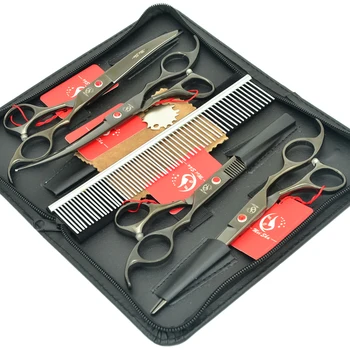 7.0Inch Meisha Pet Grooming Scissors Set Stainless Steel Black Dog Cat Shears 6.5Inch Thinning Tesoura with Comb Bags HB0126
7.0Inch Meisha Pet Grooming Scissors Set Stainless Steel Black Dog Cat Shears 6.5Inch Thinning Tesoura with Comb Bags HB0126