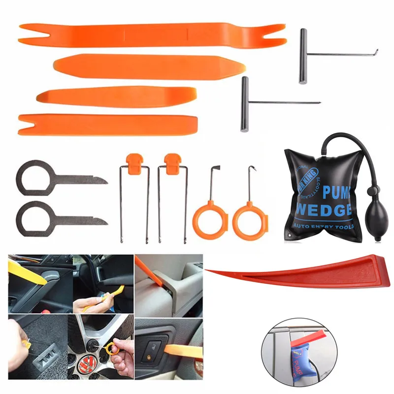 WEYHAA PDR Tools Pump Wedge Locksmith Tools Air Wedge Open 12Pcs Car Door Lock Car Stereo Installation Kits Car Radio Removal
WEYHAA PDR Tools Pump Wedge Locksmith Tools Air Wedge Open 12Pcs Car Door Lock Car Stereo Installation Kits Car Radio Removal