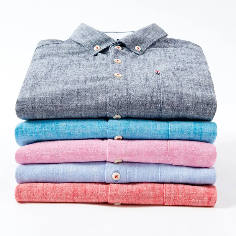 Cotton Linen Men's Plain Casual Shirts Button-down Neck Soft Material Long Sleeve New Spring Autumn Fashion Leisure Male Shirt
Cotton Linen Men's Plain Casual Shirts Button-down Neck Soft Material Long Sleeve New Spring Autumn Fashion Leisure Male Shirt