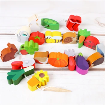 Wooden Colorful Fruits Animal Beaded Threading Game Toy Baby Kid Stringing Rope Toy Baby Shape Cognitive Educational Toy Oyuncak
Wooden Colorful Fruits Animal Beaded Threading Game Toy Baby Kid Stringing Rope Toy Baby Shape Cognitive Educational Toy Oyuncak