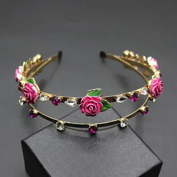 Baroque hair band fashion palace porcelain flower Bridal Accessories Street beat simple wind hoop catwalk wild 667
Baroque hair band fashion palace porcelain flower Bridal Accessories Street beat simple wind hoop catwalk wild 667