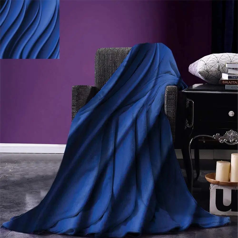 Navy Blue Blanket Ocean Waves Inspired Design with Digital Reflection Aqua Sea Abstract Artwork Warm Blankets for Beds
Navy Blue Blanket Ocean Waves Inspired Design with Digital Reflection Aqua Sea Abstract Artwork Warm Blankets for Beds