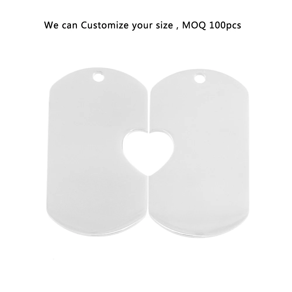 100% Stainless Steel Blank Puzzle Dog Tags For Couples Metal ID Tag Charm For Jewelry Making Mirror Polished Wholesale 10pair
100% Stainless Steel Blank Puzzle Dog Tags For Couples Metal ID Tag Charm For Jewelry Making Mirror Polished Wholesale 10pair