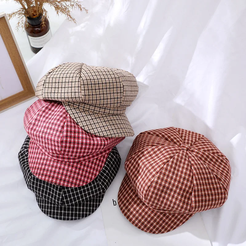 Cute women beret autumn winter octagonal cap cotton hats stylish artist painter plaid caps black grey beret hats
Cute women beret autumn winter octagonal cap cotton hats stylish artist painter plaid caps black grey beret hats
