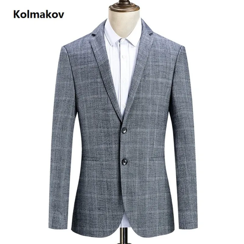 2019 Spring New Men Hidden lattices Suit Men's Classic Fashion Leisure blazers Business Jacket Mens Single-row Button blazer | Мужская