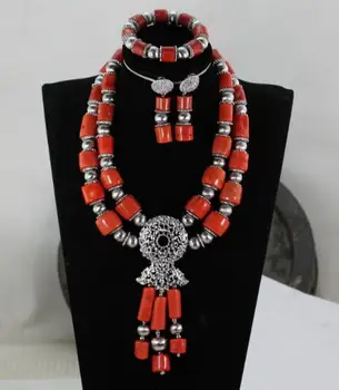 Fashion African Coral Beads Jewelry Set Coral and Silver Wedding Bib Statement Women Jewelry Set Custom Colors Available CNR910
Fashion African Coral Beads Jewelry Set Coral and Silver Wedding Bib Statement Women Jewelry Set Custom Colors Available CNR910