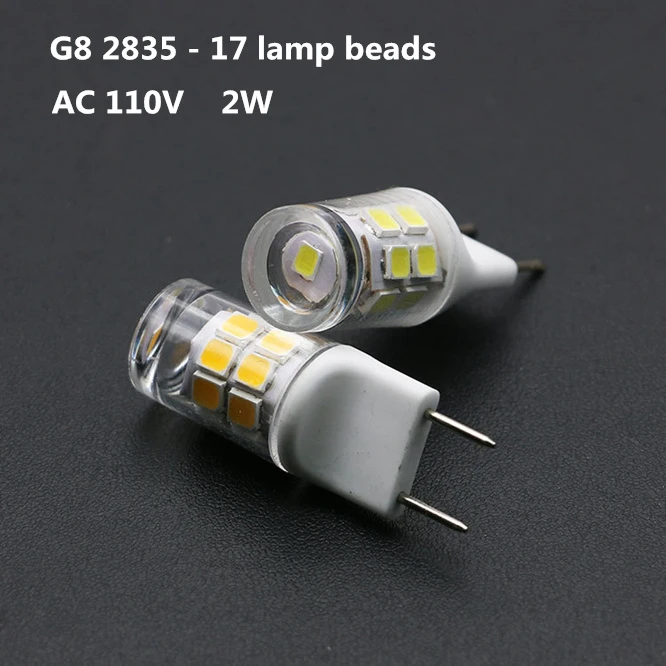 110V G8 LED Light Bulb 2W Led Crystal Lamp Corn light Replace Halogen G8 for Chandelier Ceiling Kitchen Lighting 17 lamp beads
110V G8 LED Light Bulb 2W Led Crystal Lamp Corn light Replace Halogen G8 for Chandelier Ceiling Kitchen Lighting 17 lamp beads
