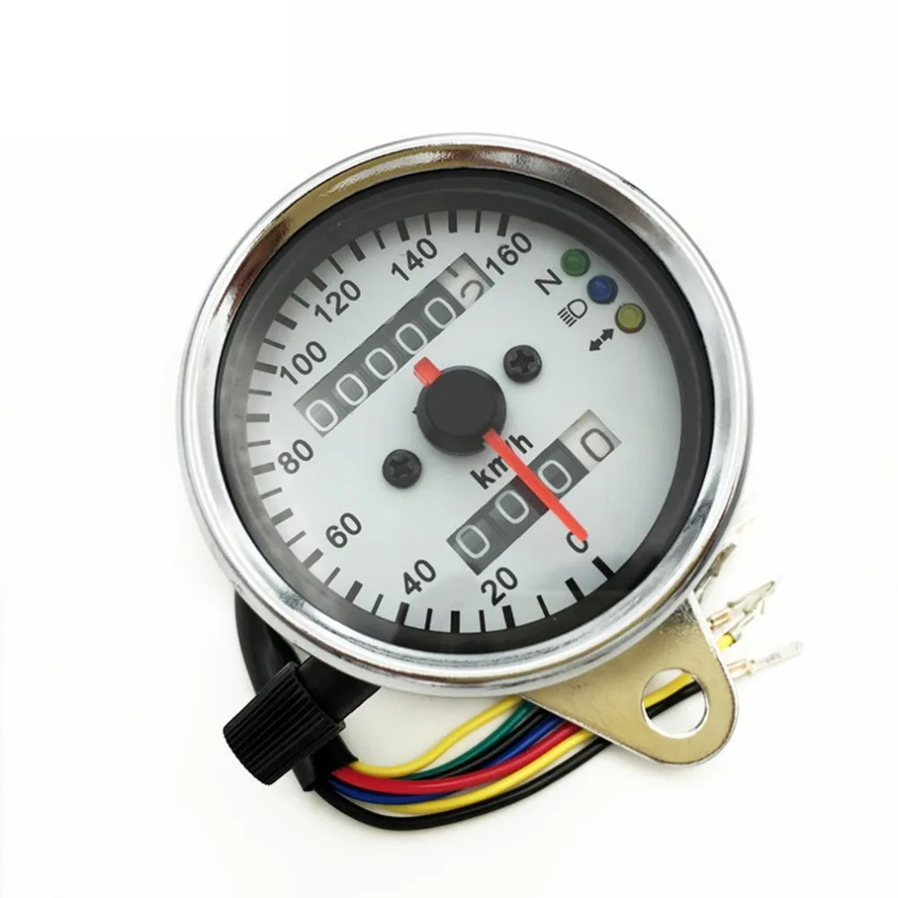 12V Unviersal Retro Style Motorcycle Speedometer Tachometer Motorbike Dual Odometer Dashboard with Signal Light
12V Unviersal Retro Style Motorcycle Speedometer Tachometer Motorbike Dual Odometer Dashboard with Signal Light