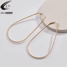 Minimalist ear jewelry dainty basic style gold silver big water drop thin copper wire hoop earrings
Minimalist ear jewelry dainty basic style gold silver big water drop thin copper wire hoop earrings