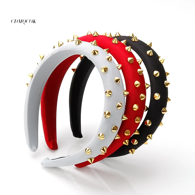 New hot head with headband retro solid color nylon sponge with rivet headband high quality ladies popular hair accessories
New hot head with headband retro solid color nylon sponge with rivet headband high quality ladies popular hair accessories
