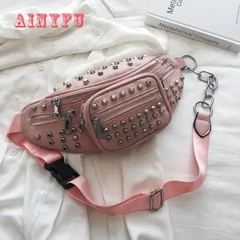 New Women Packs Fashion Wild Rivet Mobile Waist Bag Multi-functional High Capacity Lady Mini Chest Bag Pocket A653
New Women Packs Fashion Wild Rivet Mobile Waist Bag Multi-functional High Capacity Lady Mini Chest Bag Pocket A653