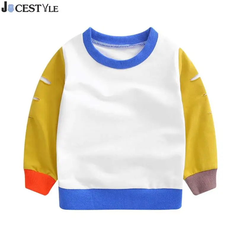 JOCESTYLE Children Boys Girls Long Sleeve Sweatshirt T-shirt Autumn Kids Patchwork Hole Cotton Tops Children Clothing
JOCESTYLE Children Boys Girls Long Sleeve Sweatshirt T-shirt Autumn Kids Patchwork Hole Cotton Tops Children Clothing