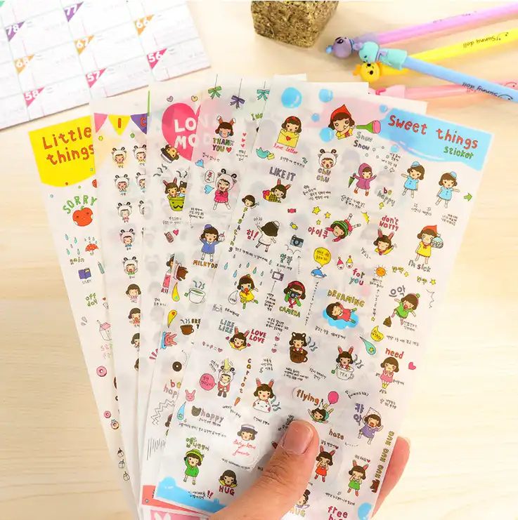 6pcs Cute Sweet Things Sticker Planner Diy Scrapbook Diary