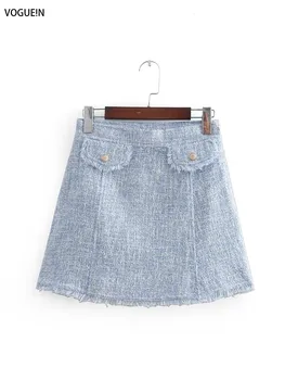 VOGUEIN New Womens Fashion Autumn Light Blue A-Line False Pockets Mini Skirt Wholesale
VOGUEIN New Womens Fashion Autumn Light Blue A-Line False Pockets Mini Skirt Wholesale