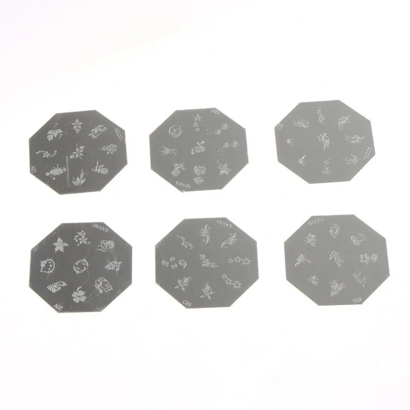 Nail-Art-Printing-Machine-DIY-Color-Printing-Machine-Polish-Stamp-6-Pcs-Pattern-Template-Kit-Set