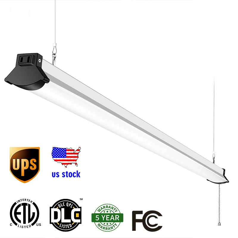 LED Shop Lights Linkable LED Garage Light Daylight White LED Strip Tube Lighting 50W 4FT Plug in with 5' Power Cord Pull Chain
LED Shop Lights Linkable LED Garage Light Daylight White LED Strip Tube Lighting 50W 4FT Plug in with 5' Power Cord Pull Chain